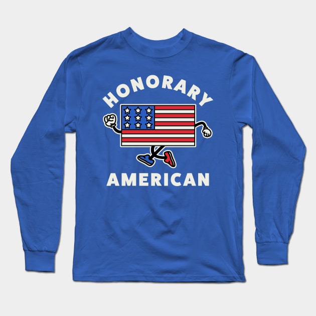 Gift For Foreign Exchange Student Funny Honorary American Long Sleeve T-Shirt by PodDesignShop